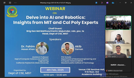 Webinar on Delve into AI AND Robotics Insights from MIT and Cal Poly Experts of CSE Dept